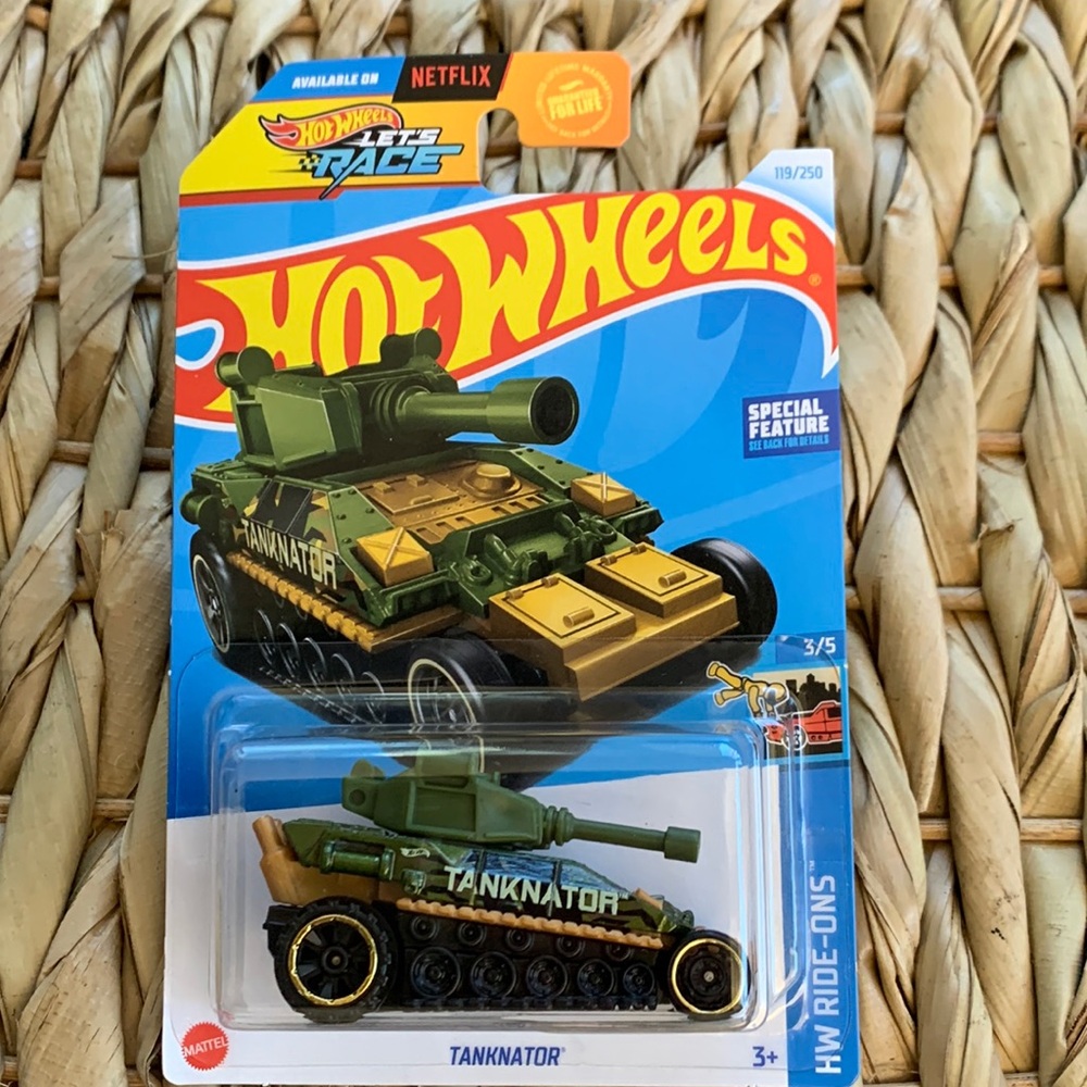 Hot Wheels Military Army Tank Tanknator HW Ride Ons Hotwheels Special Feature 🆕